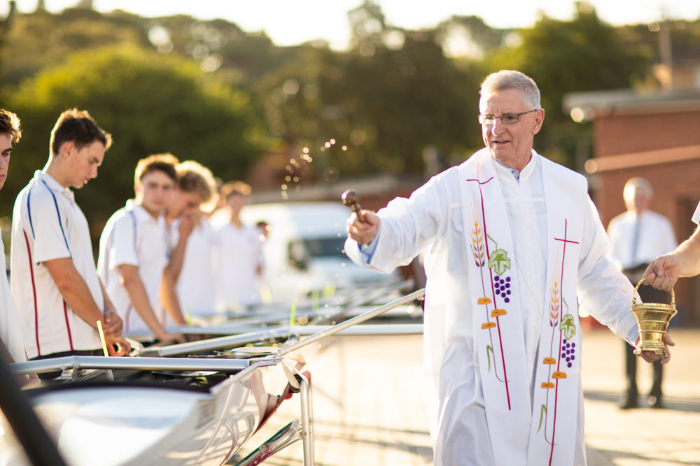 Blessing of rowing boat