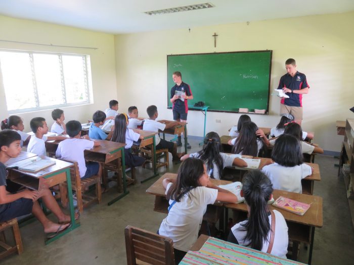students in classroom in the Philippines